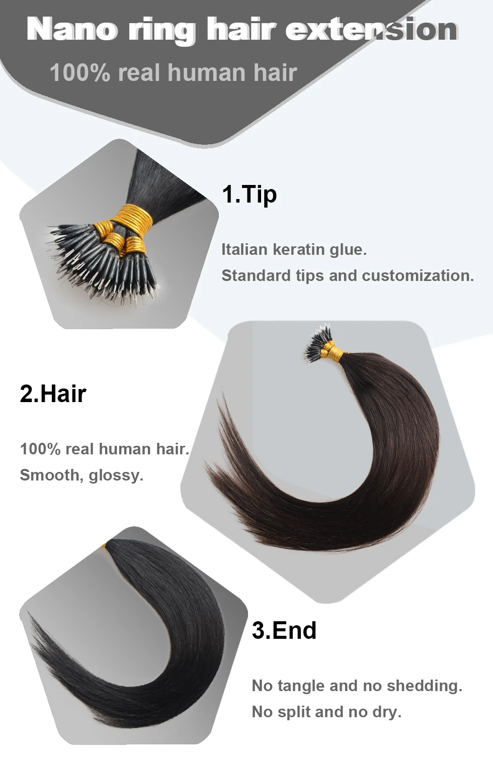 Nano ring hair extension Nano ring hair extension